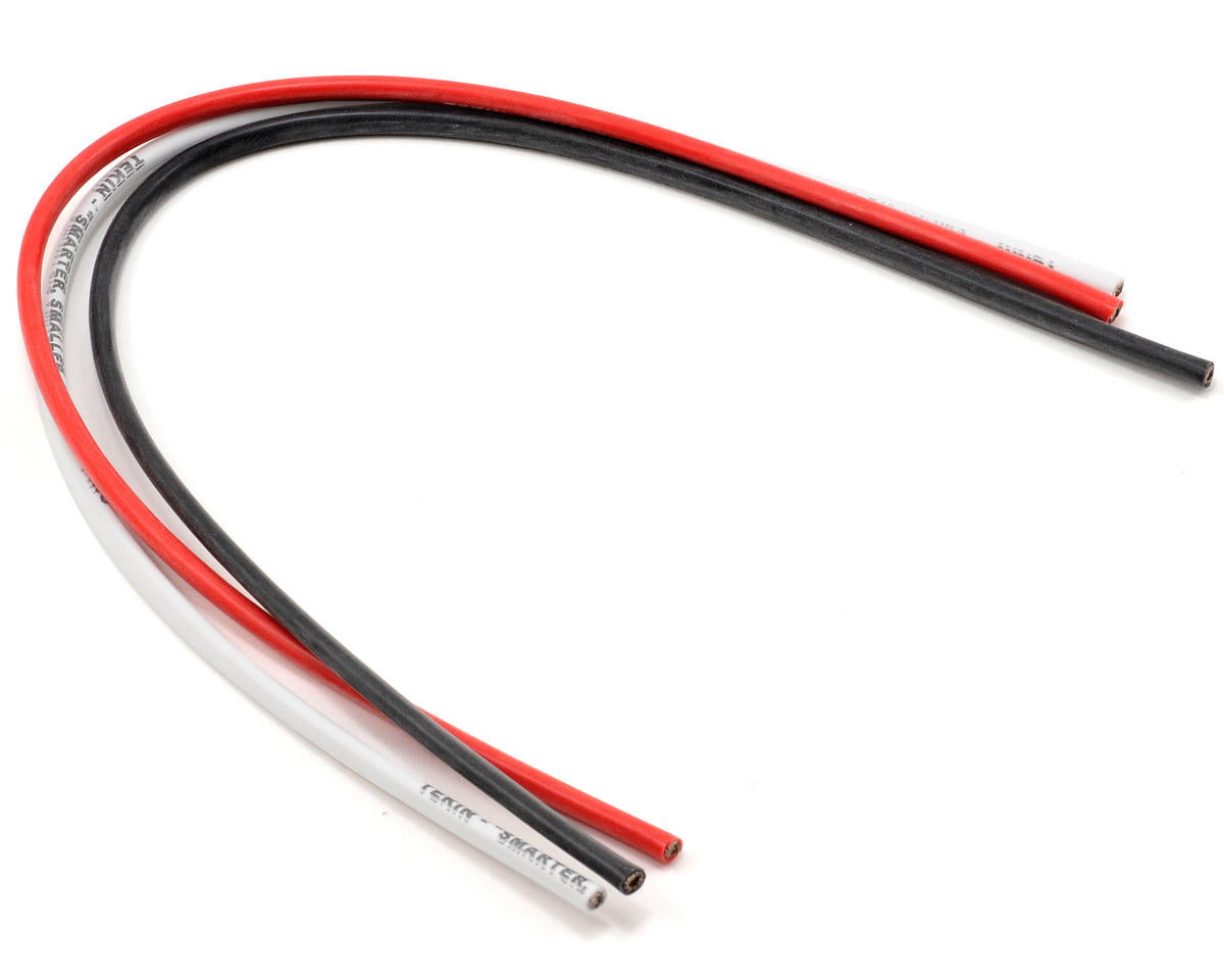 Tekin 12awg Silicon Power Wire Pack (Black/Red/White) (12") TT3011