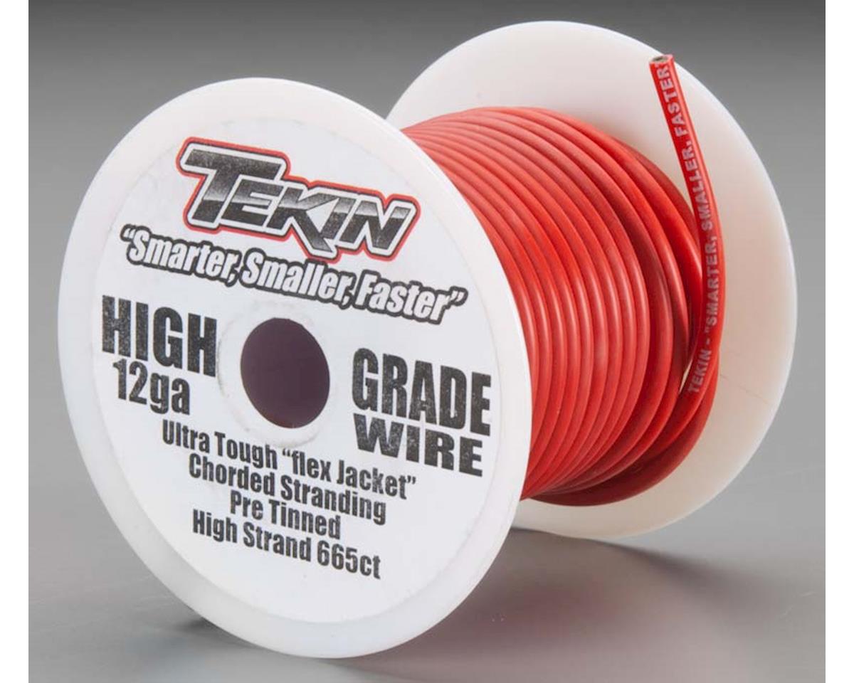 Tekin FlexWire 12awg Bulk Silicon Power Wire 50' Red TT3015