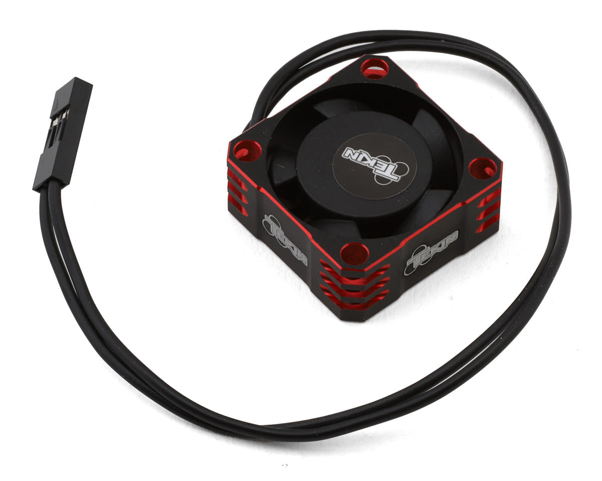 Tekin 25x25x10mm Hiflow Aluminum Cooling Fan (Black/Red) TT3859