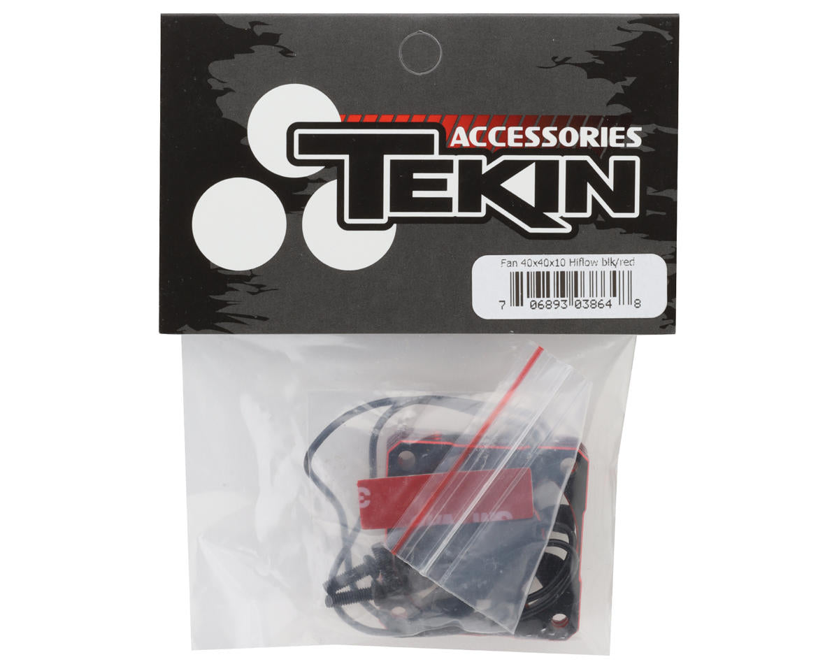 Tekin 40x40x10 Hiflow Aluminum Cooling Fan (Black/Red) TT3864