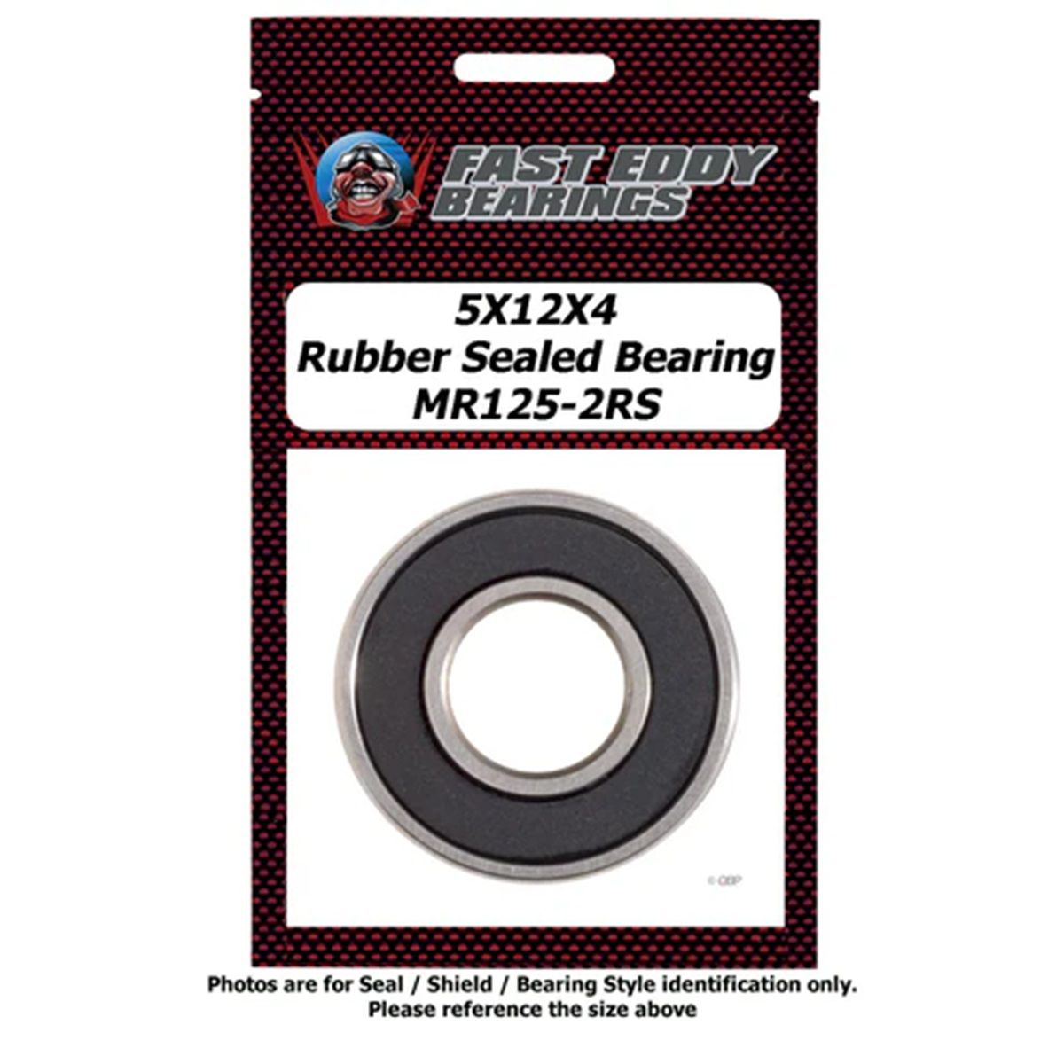 Team FastEddy 5x12x4 Rubber Sealed Bearing MR125-2RS