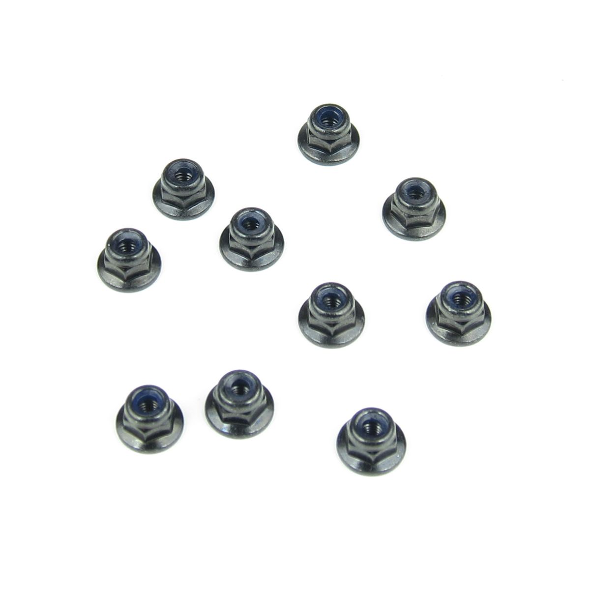 Tekno RC M3 Flanged Locknuts Black 10pcs