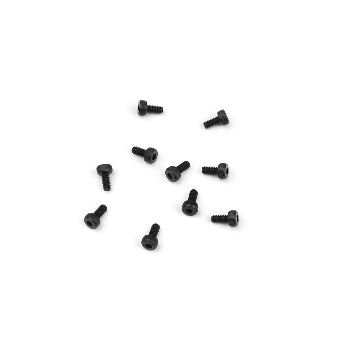 Tekno RC M2x4mm Black Cap Head Screws, 10pcs