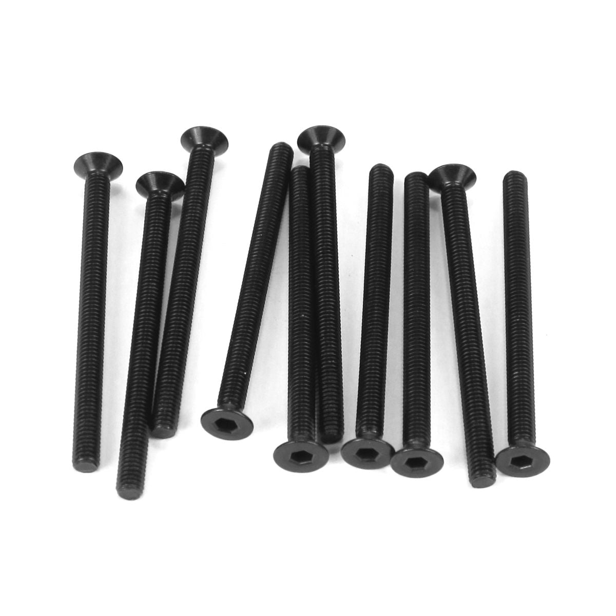 Tekno RC M3x40mm Flat Head Screws, Black (10pcs)