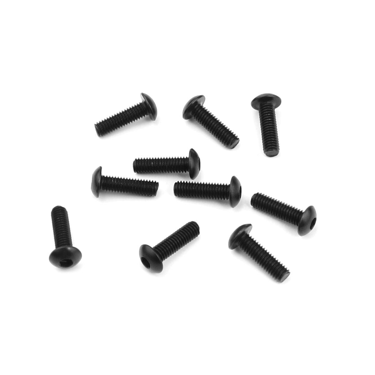 Tekno RC M3x10mm Button Head Screws, Black (10pcs)