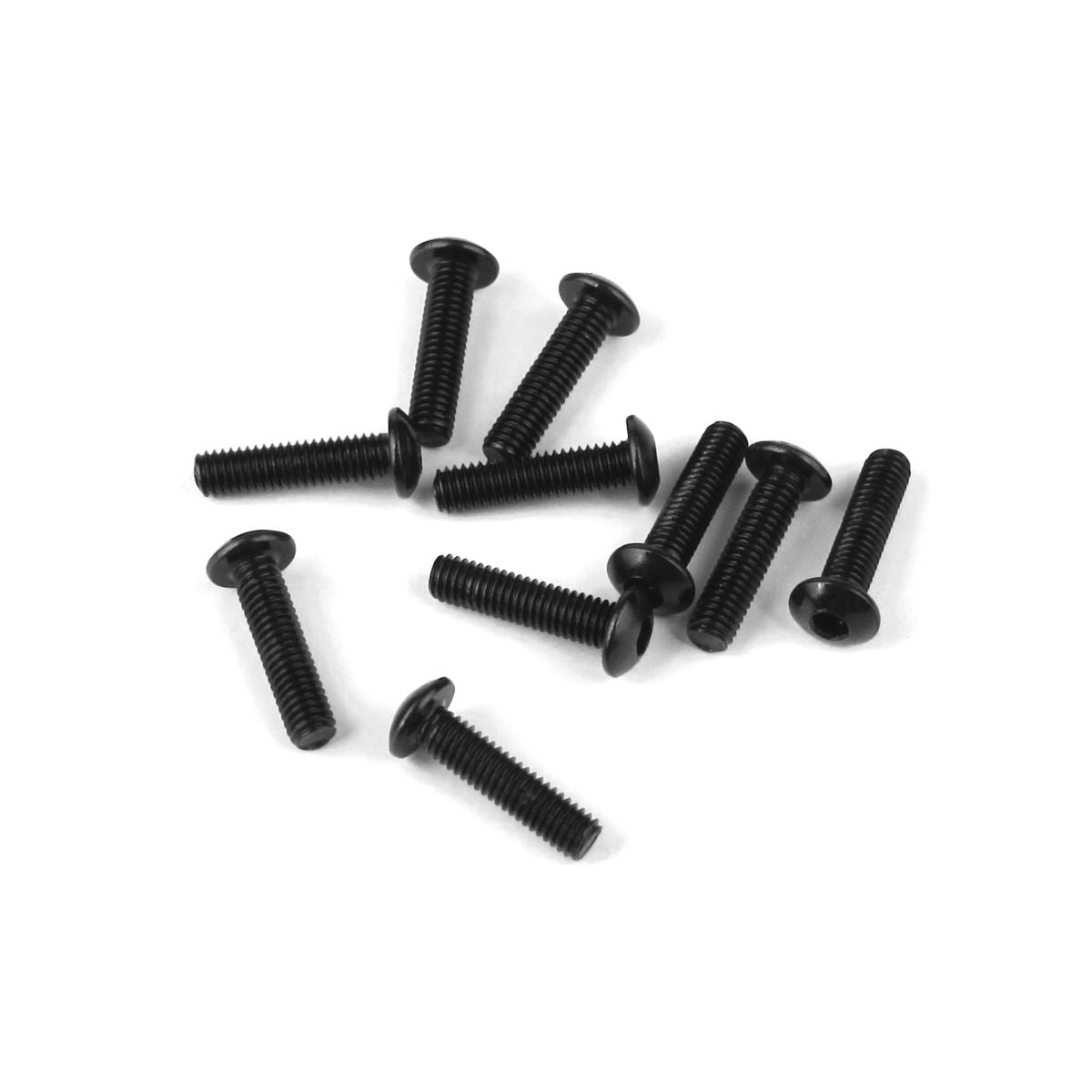 Tekno RC M3x12mm Button Head Screws, Black (10pcs)