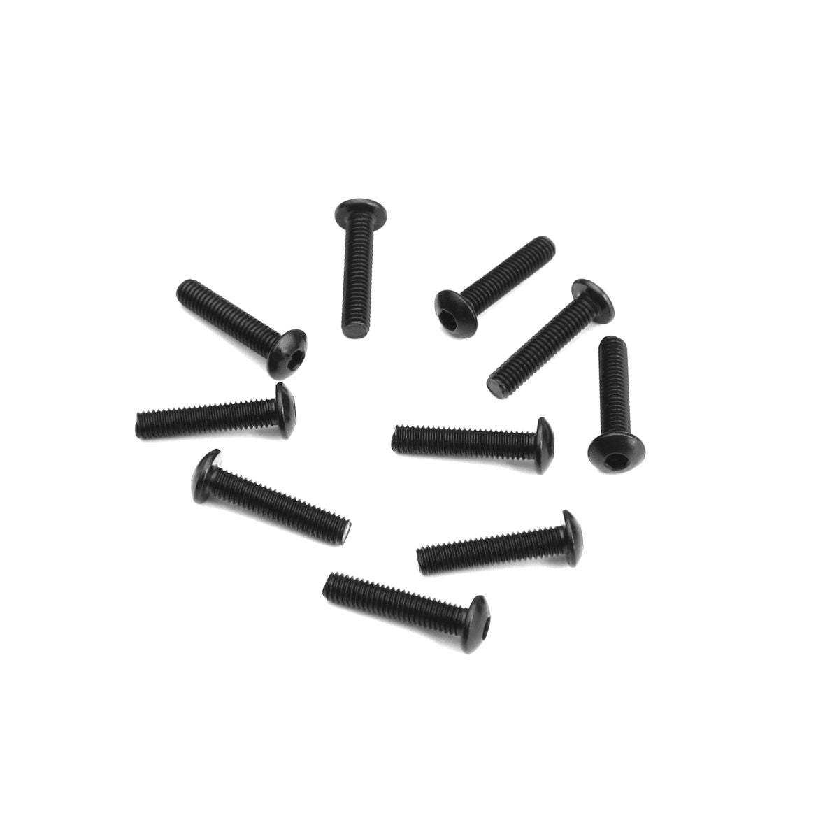 Tekno RC M3x14mm Button Head Screws, Black (10pcs)