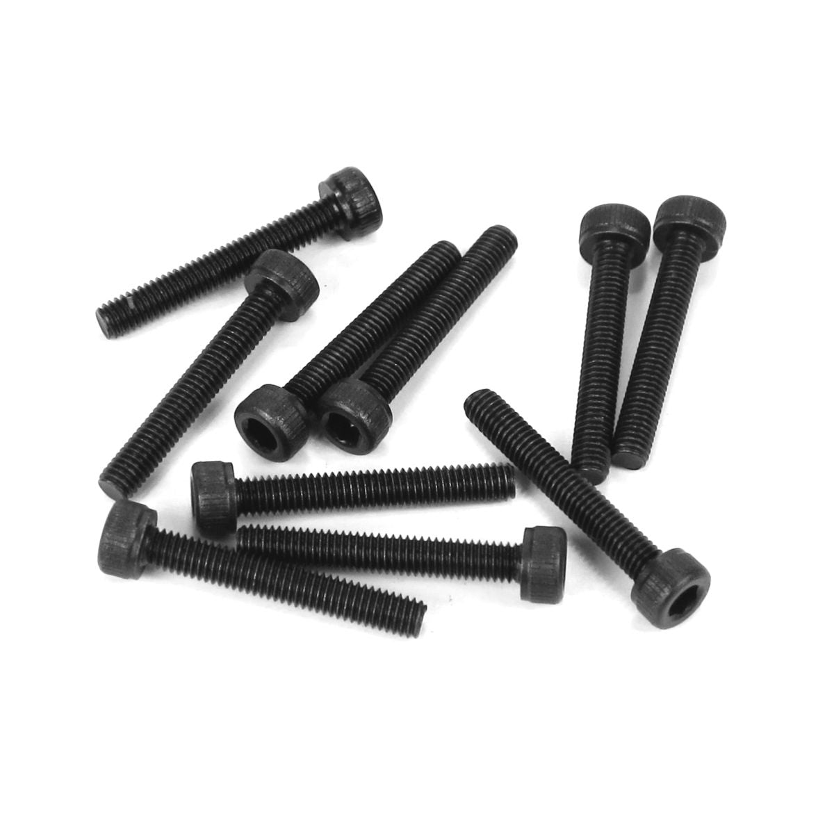 Tekno RC M3x20mm Black Cap Head Screws, 10pcs