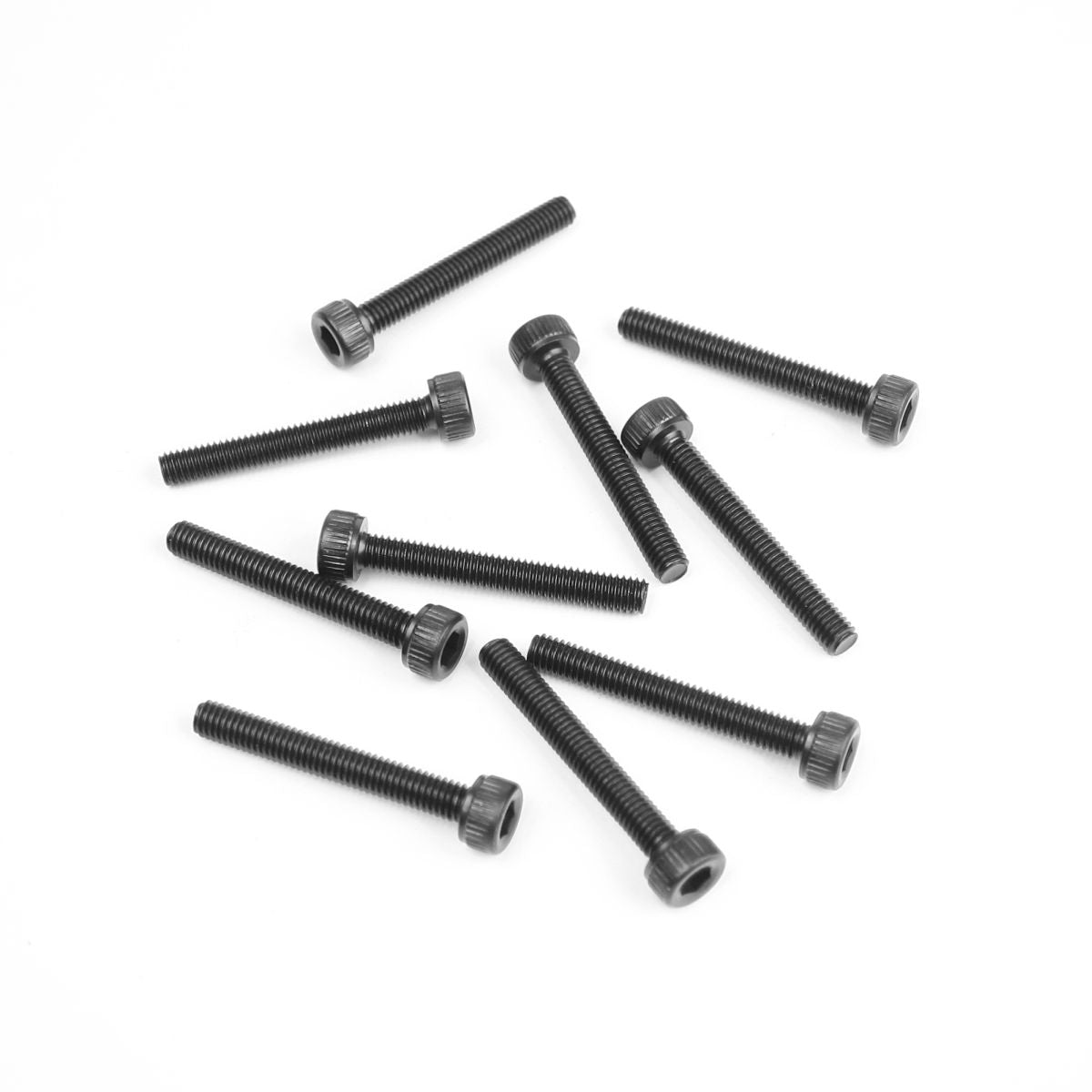 Tekno RC M3x22mm Black Cap Head Screws, 10pcs