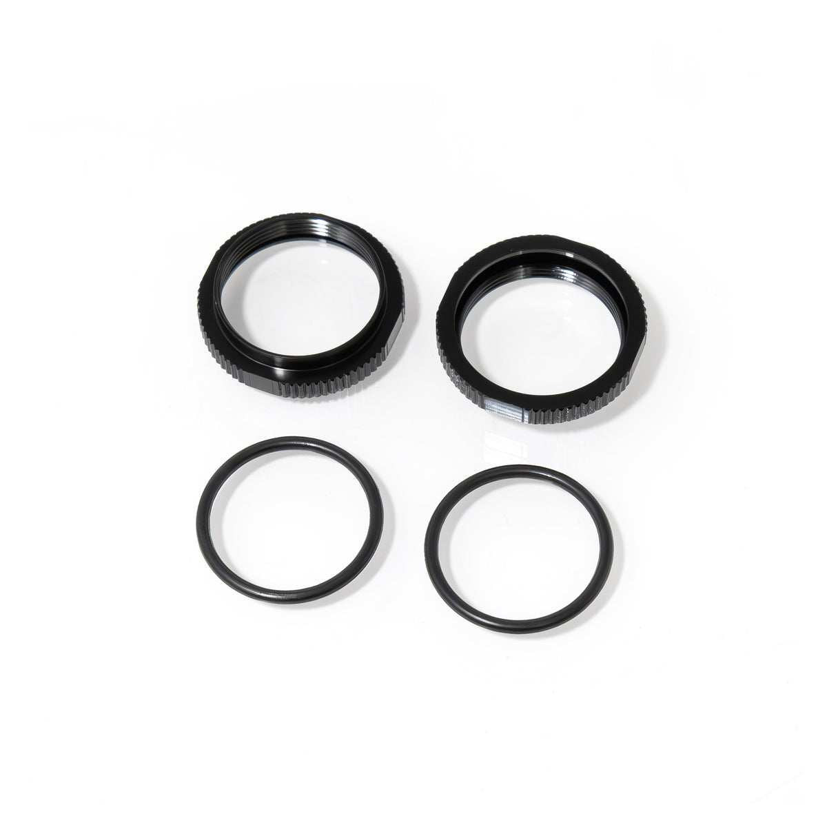 Tekno RC Short Aluminum Shock Adjustment Nuts Black