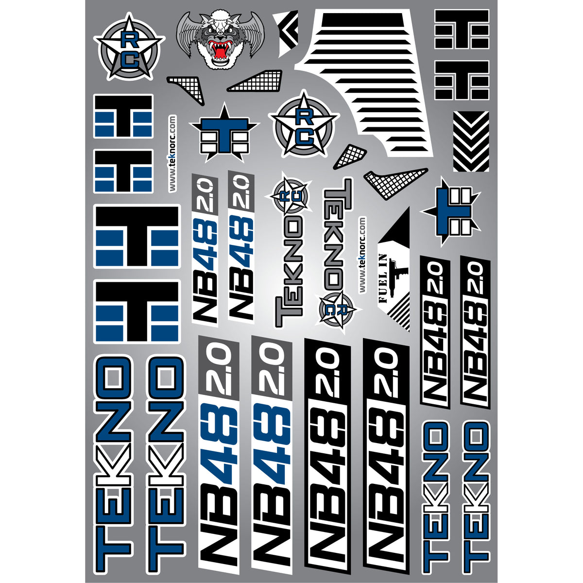 Tekno RC NB48 2.0 Decal Sheet