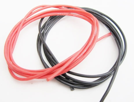 TQ Wire 22 Gauge Super Flexible Wire- Black and Red 3' 2200