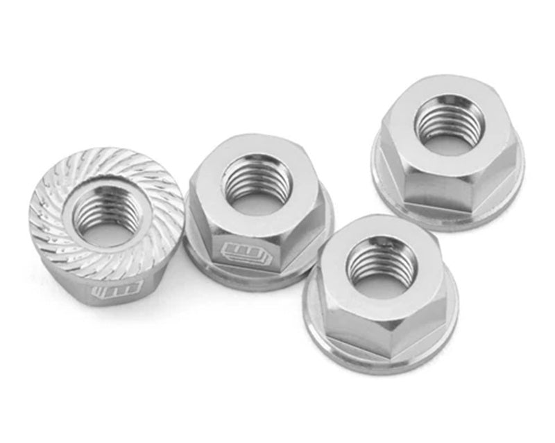 Whitz Racing Products M4 Flanged Wheel Nut (Silver)