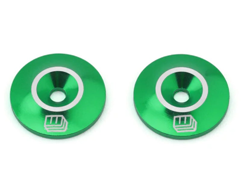 Whitz Racing Products Wing Washers / Buttons (Green) RC Upgrade Part