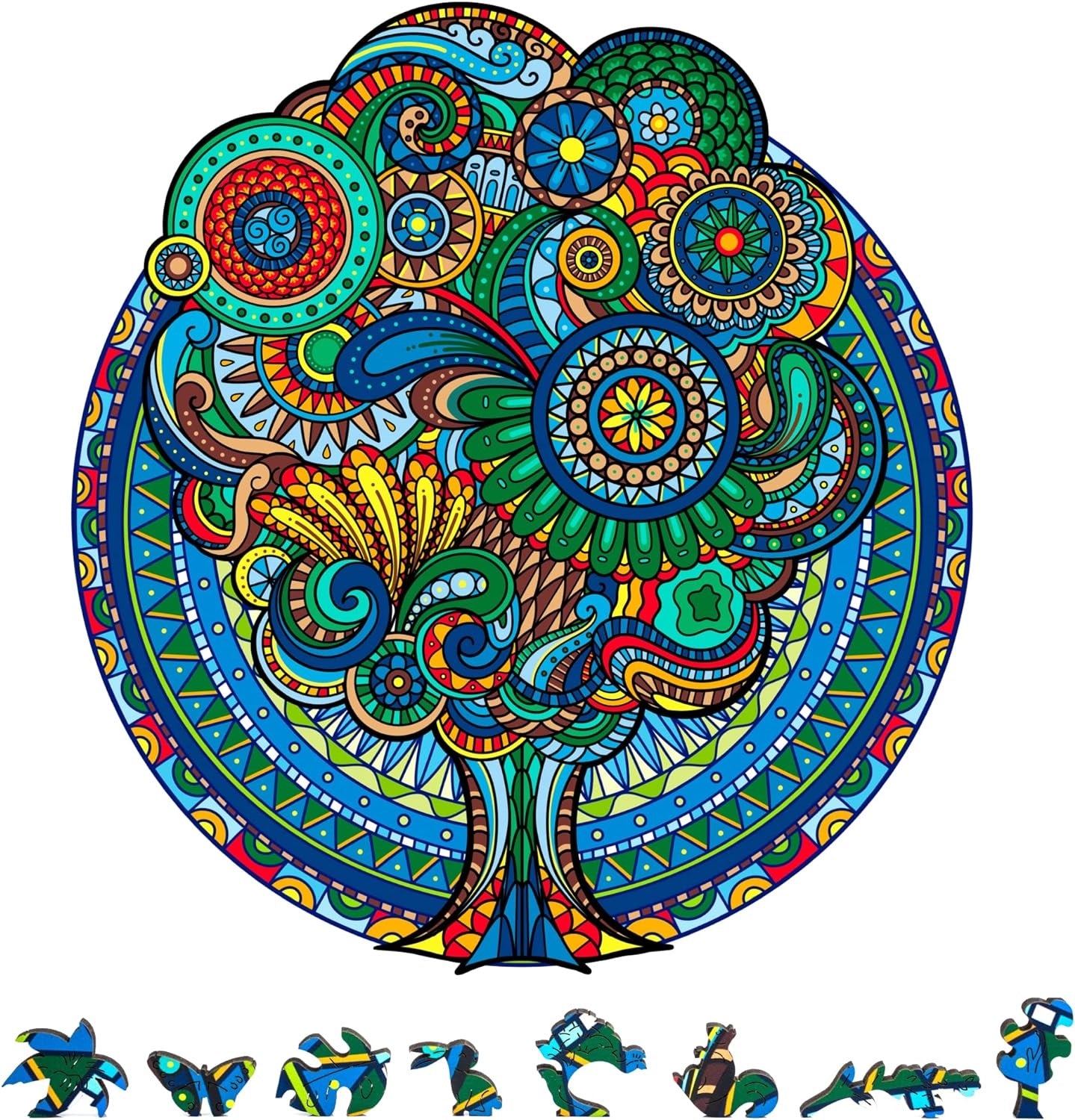 ZenChalet Puzzles Floral Retro Wooden Jigsaw Puzzle 1000 Pcs FR1000