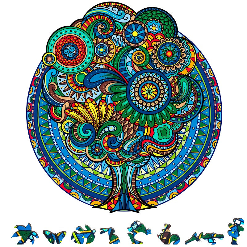 ZenChalet Puzzles Floral Retro Wooden Puzzle 200 Pcs FR200