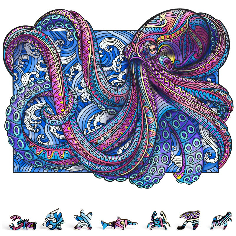 ZenChalet Puzzles Octopus Wooden Puzzle 200 Pcs O200