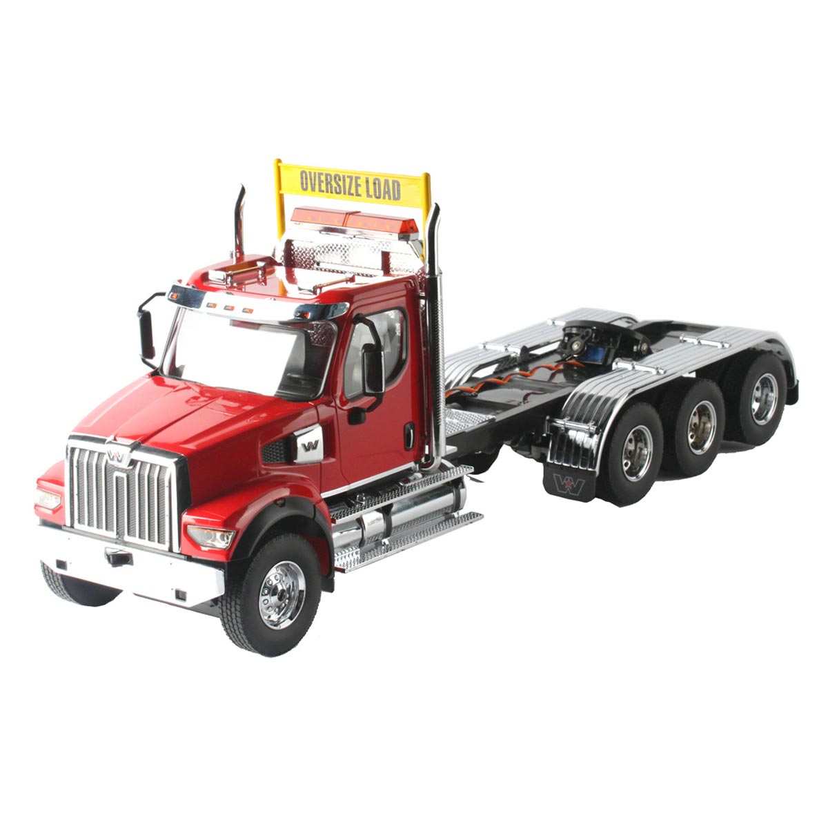 Diecast Masters 1/16 Scale Western Star 49X SFFA Tridem Axle Heavy Haul  Tractor with Gooseneck Lowboy Trailer RTR