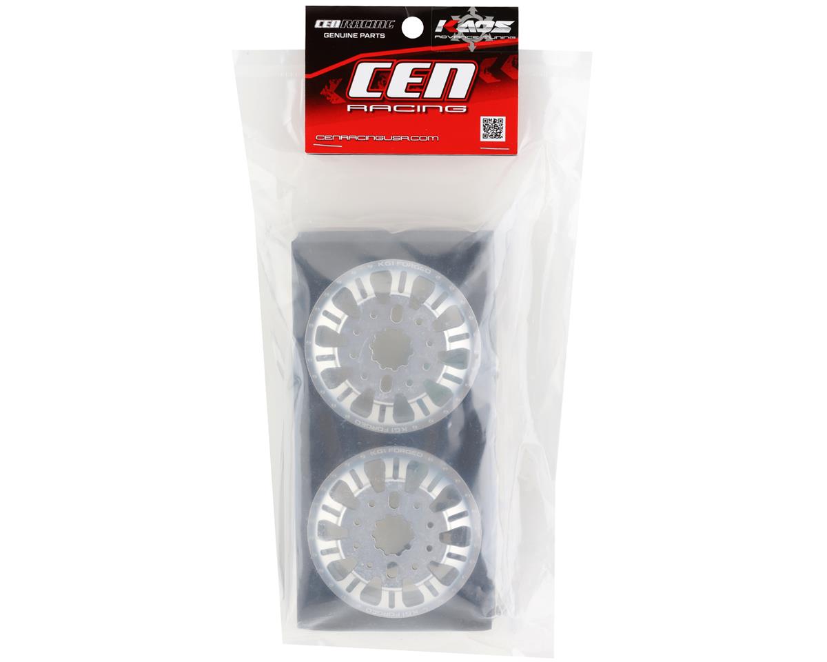 CEN Racing KG1 KD004 DUEL Rear Dually Aluminum Wheel (Silver) (2)