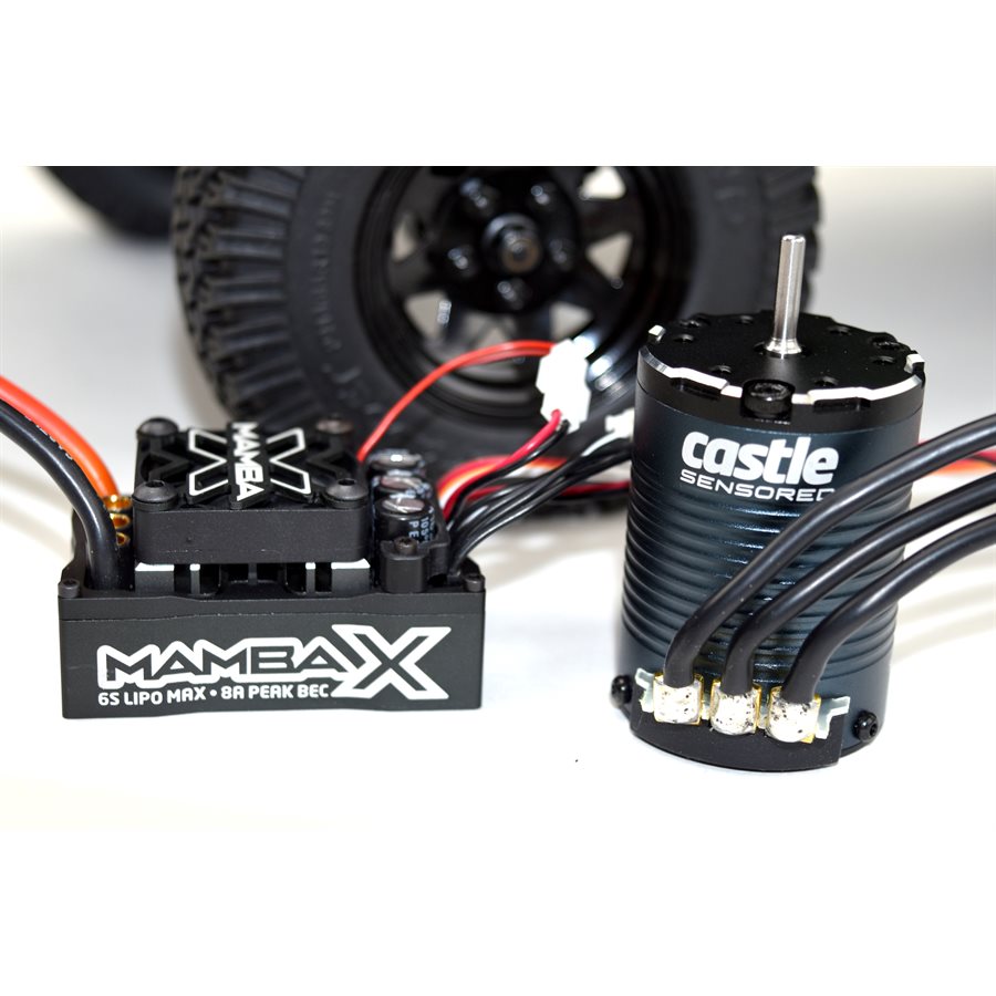 Castle Creations Mamba X ESC Waterproof Sensored Brushless Combo 1900kV Slate