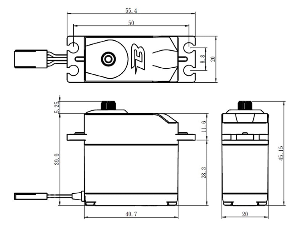 Savox Budget Analog Servo Standard Size Metal Gears