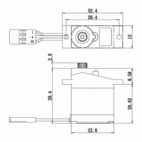 Savox Micro Digital Metal Gear Servo Soft Start .13/54 @6V