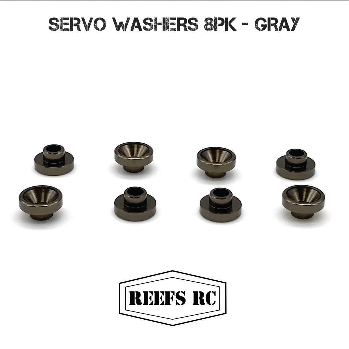 Reefs RC Servo Washers 8pk - Gray