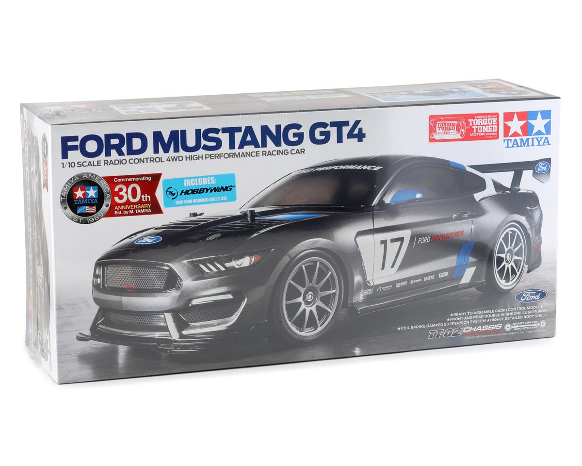 Tamiya 1/10 RC Ford Mustang GT4 Race Car Kit  TT-02 Chassis