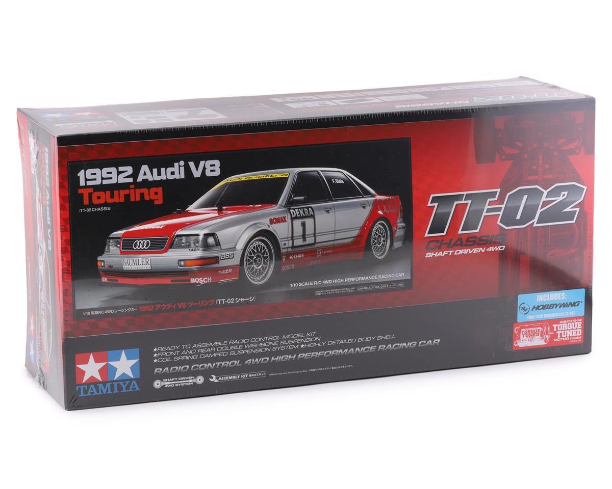 Tamiya 1/10 RC TT-02 1992 Audi V8 Touring Model Kit  Hobbywing THW 1060 ESC