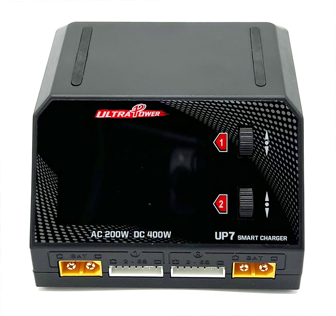 Ultra Power UP7 AC 200W / DC 400W Dual‑Port Multi‑Chemistry Smart Char